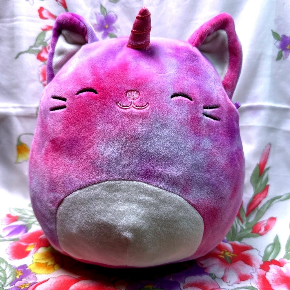 Squishmallows‎ Cali Caticorn 8" Plush Rainbow Tie Dye Unicorn Cat Kellytoy